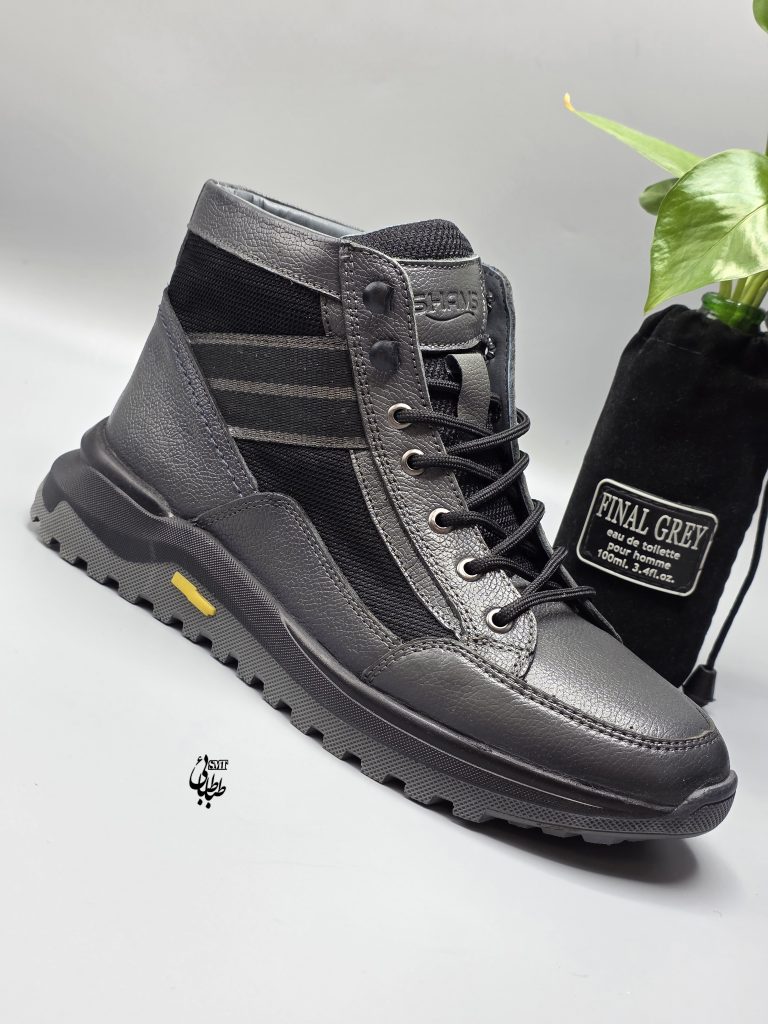 بوت تمام چرم طبیعی برند شمس تبریز B6 کد 952