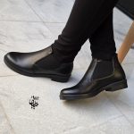 نیم بوت چرم زنانه کد 223