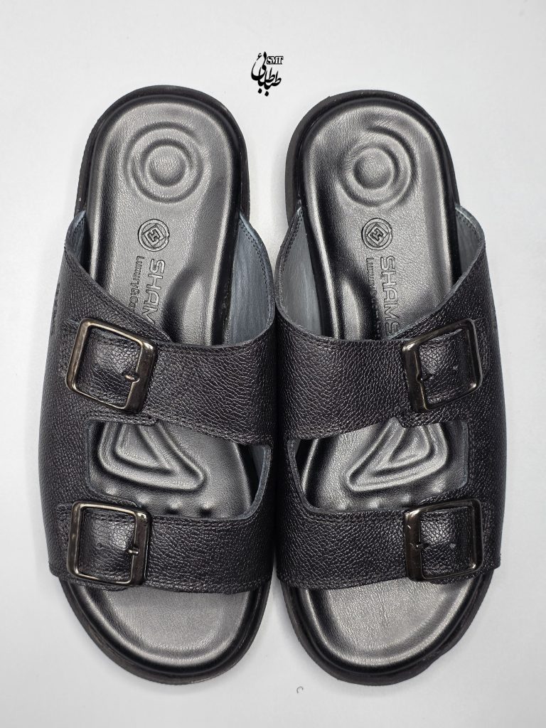 صندل مردانه تمام چرم شمس مدل Z3 کد 72