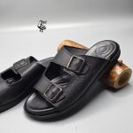 صندل مردانه تمام چرم شمس مدل Z3 کد 72