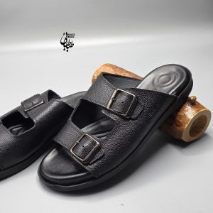 صندل مردانه تمام چرم شمس مدل Z3 کد 72