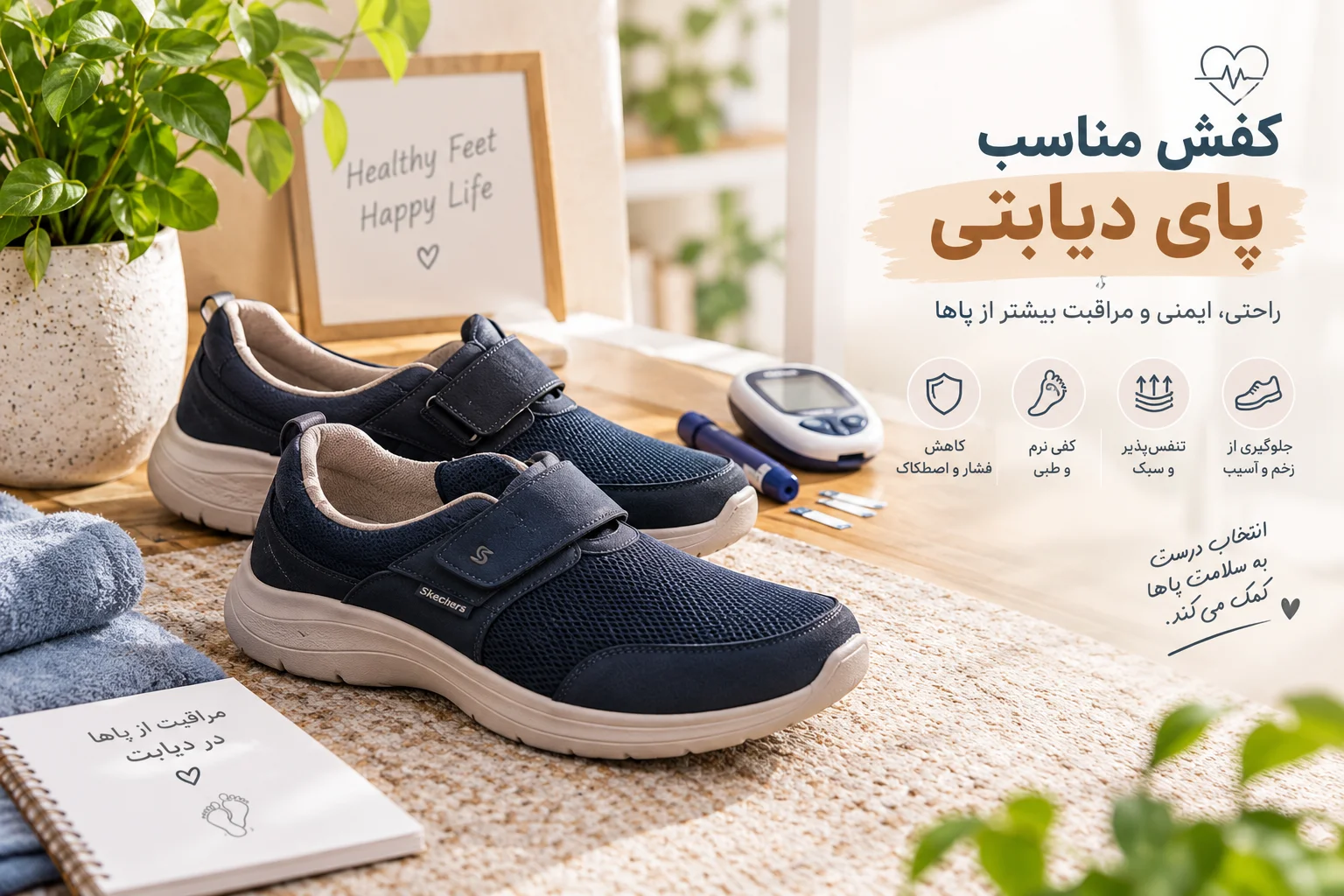 کفش مناسب پای دیابتی